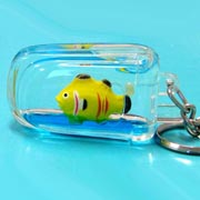 Keyring Liquid Mobile Phone Fish